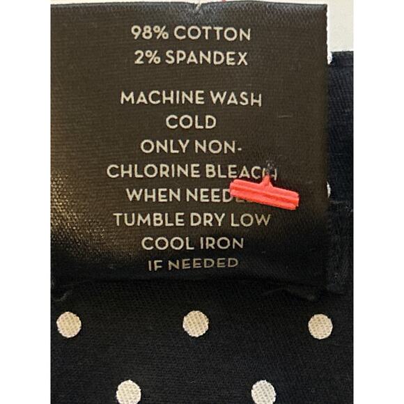 Ann Taylor Cropped Pants Navy White Dots Size 10 NWT - Picture 8 of 8